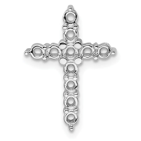 14k White Gold Diamond Cross Chain Slide Mounting (PM4952-100-W)