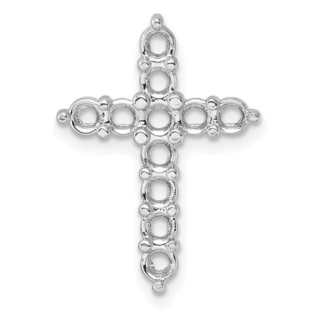 14k White Gold Diamond Cross Chain Slide Mounting (PM4953-125-W)