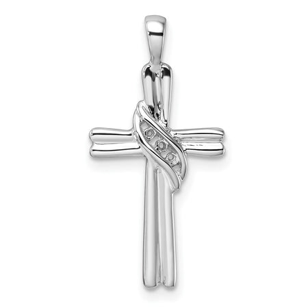 10K White Gold Cross Pendant Mounting (PM4989-005-1W)