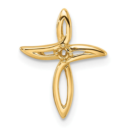 14k Diamond Cross Pendant Mounting (PM5012-002-Y)