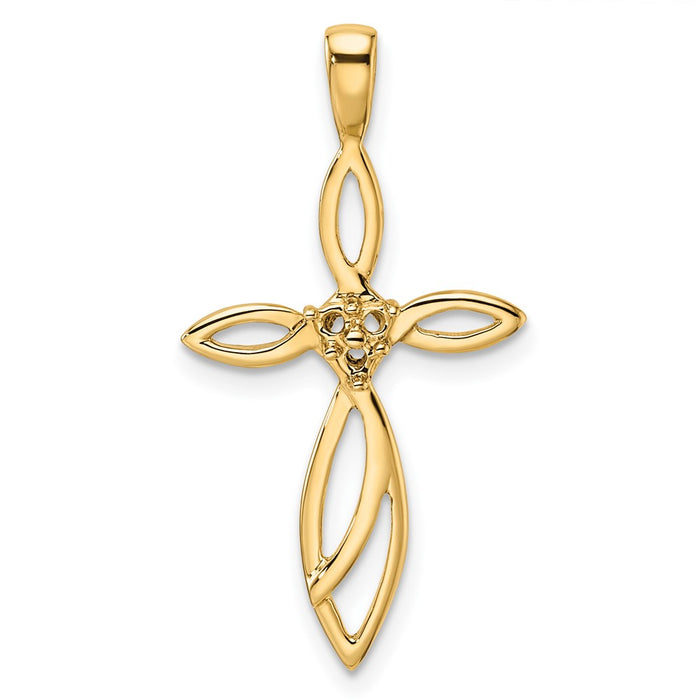 10K Cross Pendant Mounting (PM5014-005-1Y)
