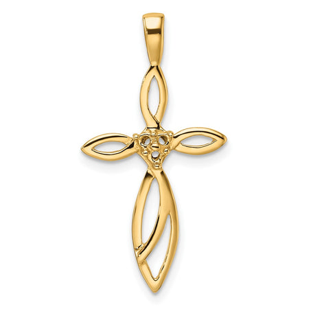 14k Cross Pendant Mounting (PM5014-005-Y)