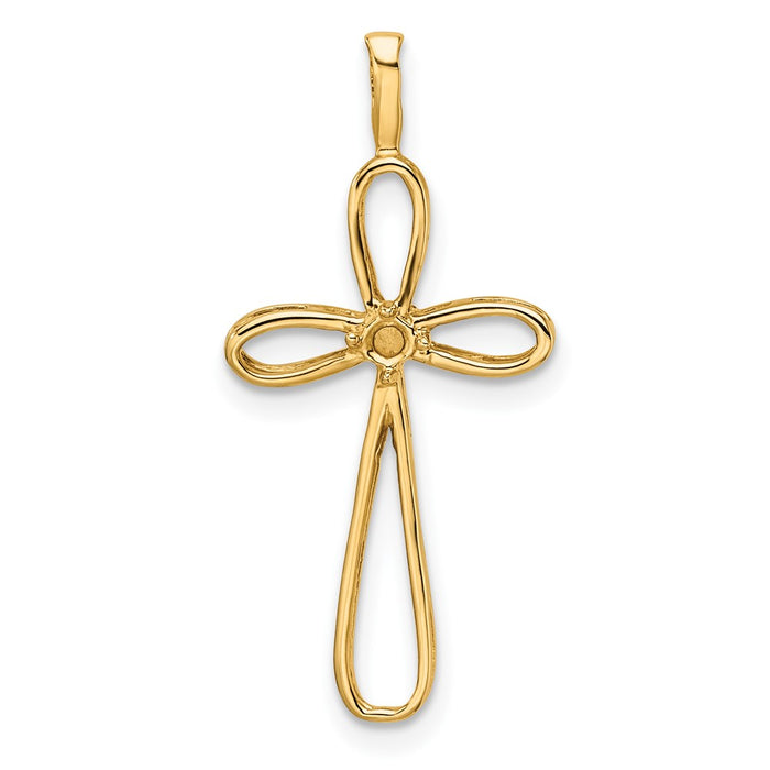14k Cross Pendant Mounting (PM5015-005-Y)
