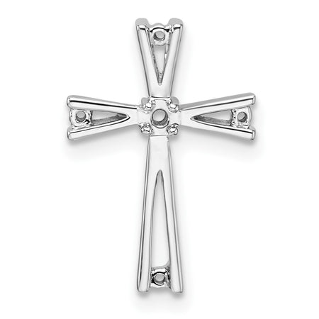 14k White Gold Cross Pendant Mounting (PM5018-008-W)