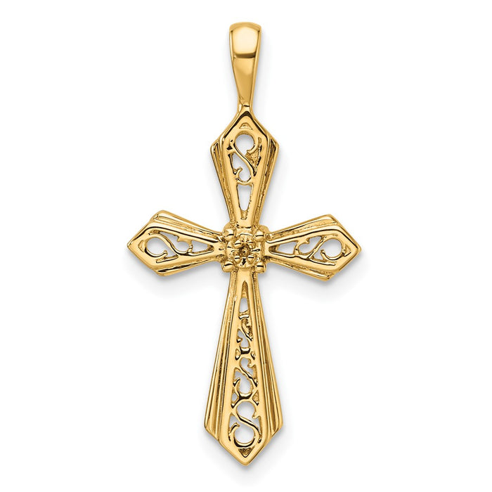10K Passion Cross Pendant Mounting (PM5021-001-1Y)