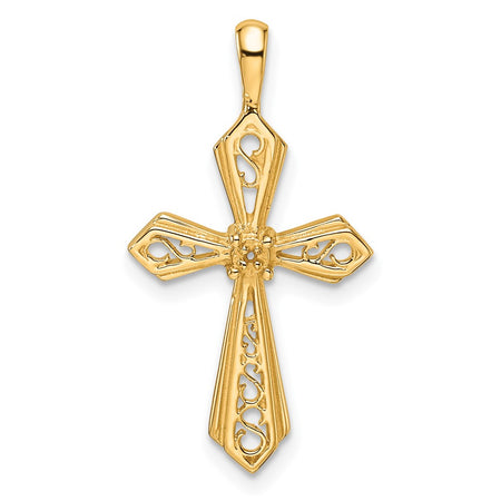 14k Passion Cross Pendant Mounting (PM5021-001-Y)