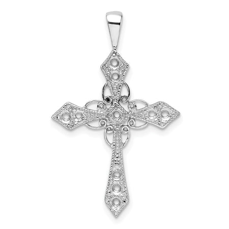 14k White Gold Passion Cross Mounting (PM5082-033-W)