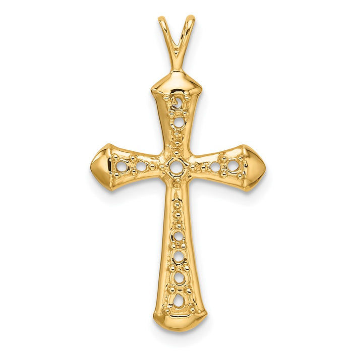 14k Passion Cross Pendant Mounting (PM5109-033-Y)