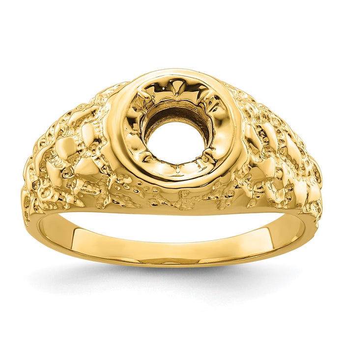 14k 7/8 carat Center Men's Ring Mounting (RM3487B-075-Y)