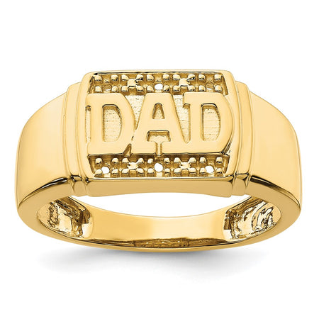 14k Polished Mens DAD Ring Mounting (RM5847-004-Y)