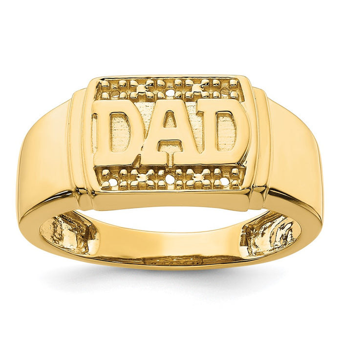 14k Polished Mens DAD Ring Mounting (RM5847-004-Y)