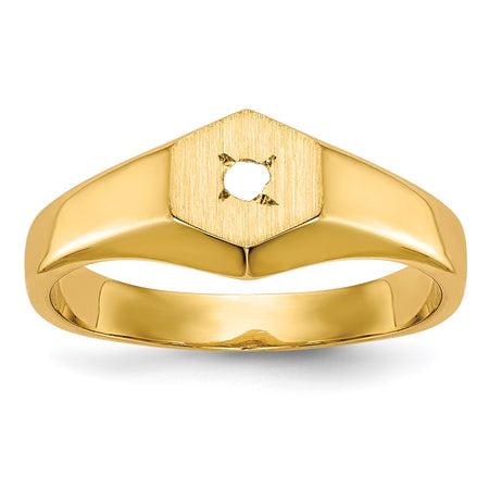14k Childs .02ct. Diamond Signet Ring Mounting (RS656)