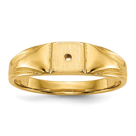 14k Child's Diamond Ring Mounting 4.5mmx4.5mm Closed Back (RS657)