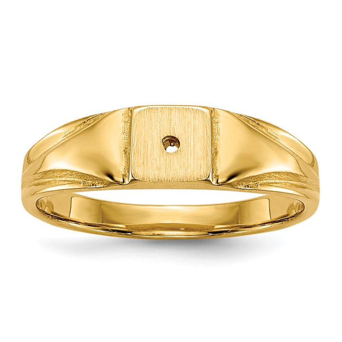 14k Child's Diamond Ring Mounting 4.5mmx4.5mm Closed Back (RS657)