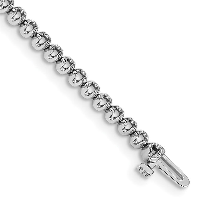 14k White Gold Holds 1 carat 56-1.6mm Round Diamond 4-prong 7 inch Tennis Bracelet Mounting (X10003W)