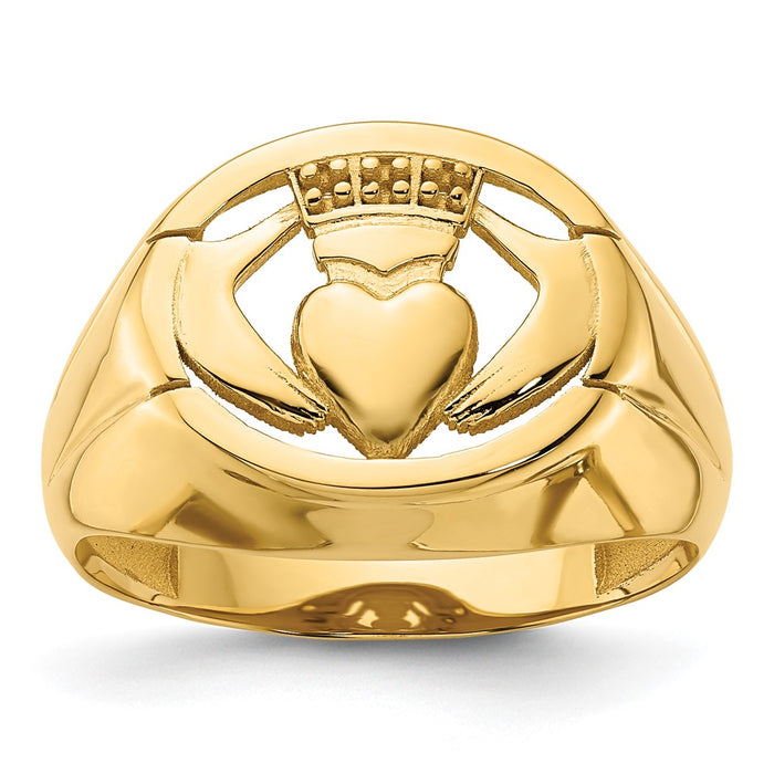 14k Men's Claddagh Ring Mounting (X160B)