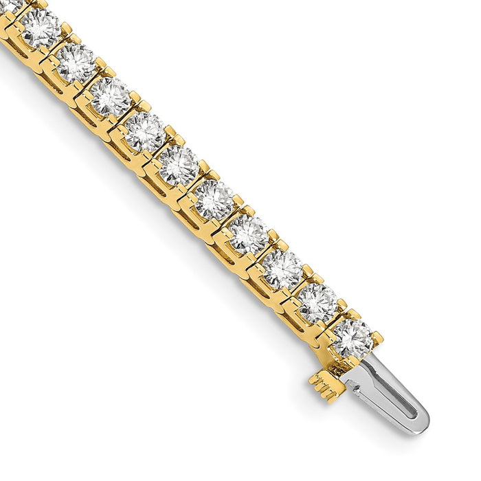 14k Holds 6.6 carat 44-3.4mm Round Diamond 4-prong 7 inch Tennis Bracelet Mounting (X2044)