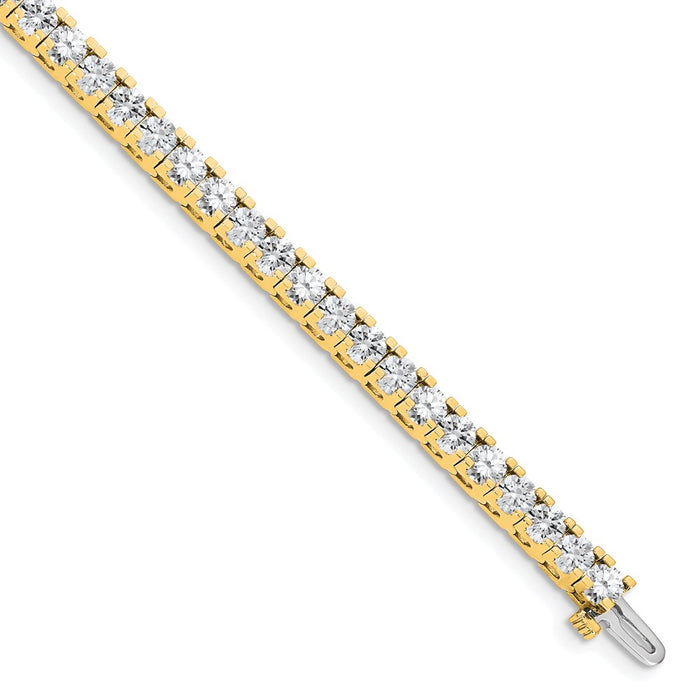 14k Holds 7.5 carat 42-3.6mm Round Diamond 4-prong 7 inch Tennis Bracelet Mounting (X2045)