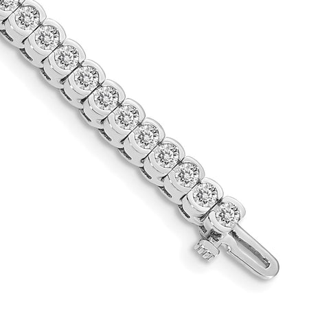 14k White Gold 3mm Round Diamond Tennis Bracelet Mounting (X2323W)