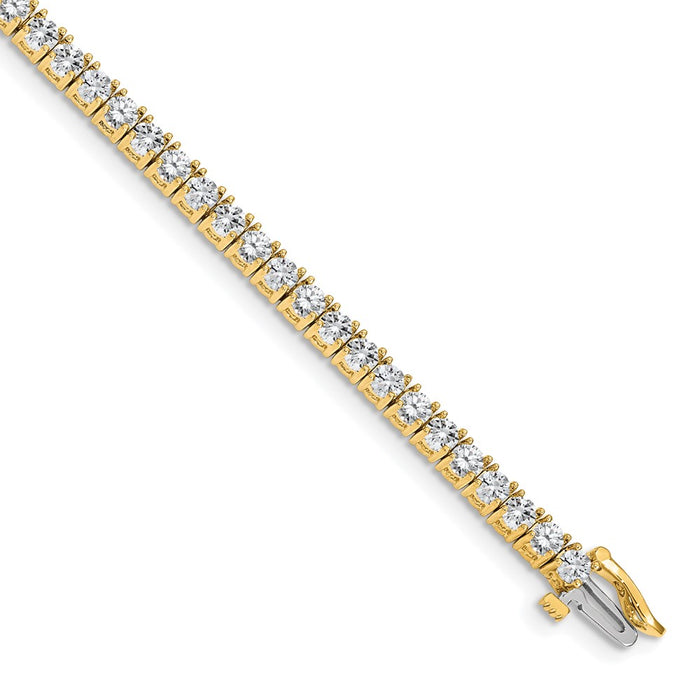 14k Holds 4.92 carat 52-2.9mm Round Diamond 4-prong 7 inch Tennis Bracelet Mounting (X603)