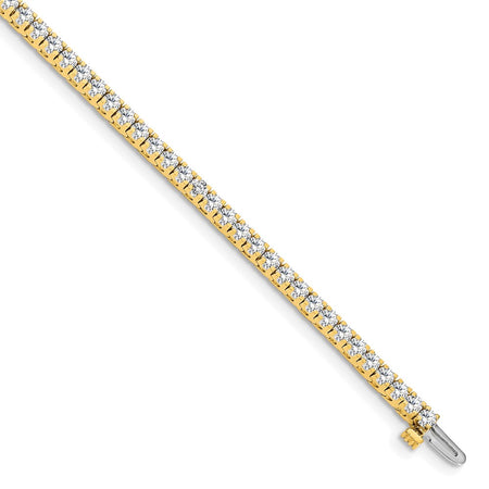 14k Holds 2.17 carat 62-2.0mm Round Diamond 4-prong 7 inch Tennis Bracelet Mounting (X730)