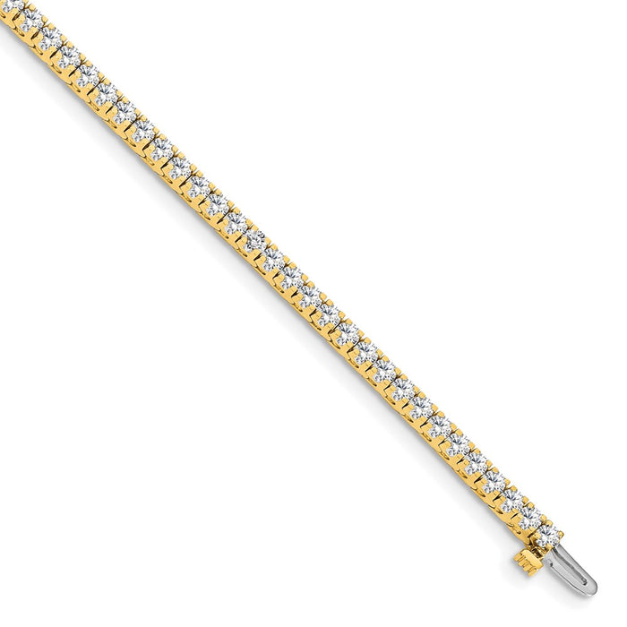14k Holds 2.17 carat 62-2.0mm Round Diamond 4-prong 7 inch Tennis Bracelet Mounting (X730)