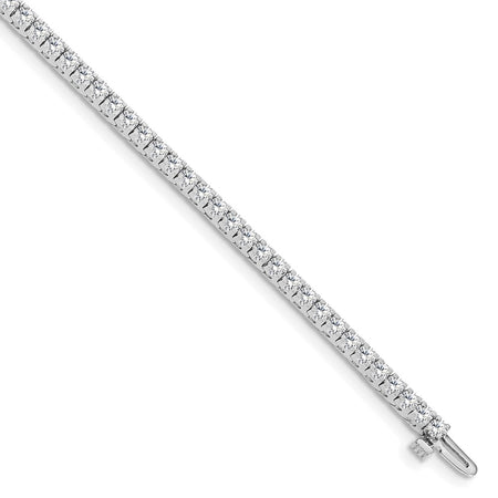 14k White Gold Holds 2.17 carat 62-2.0mm Round Diamond 4-prong 7 inch Tennis Bracelet Mounting (X730W)