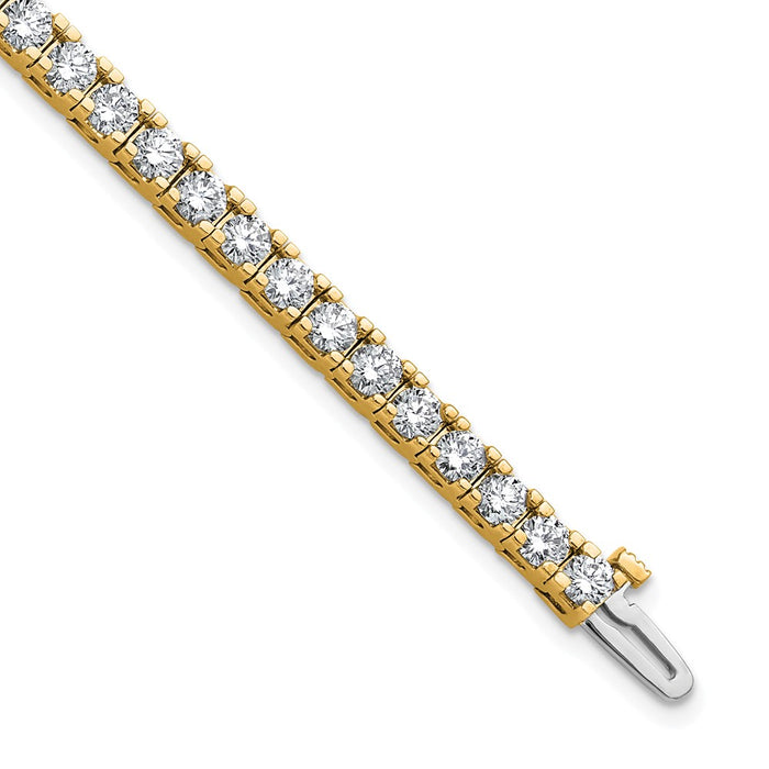 14k Holds 6.44 carat 46-3.25mm Round Diamond 4-prong 7 inch Tennis Bracelet Mounting (X735)