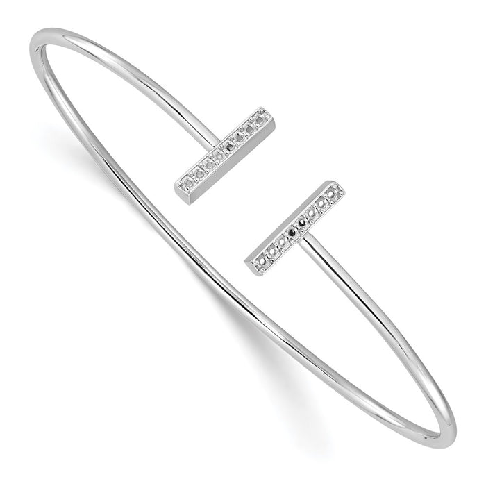 14k White Gold Bar w/Bangle Mounting (XB313W)