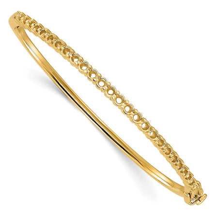 14k Holds 25 2.9mm 1.9ct Hinged Bangle Mounting (XB323Y)