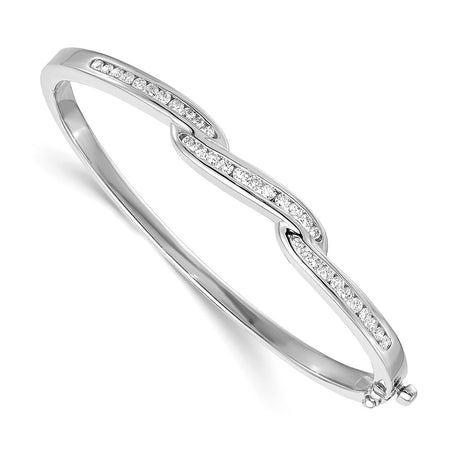 14k White Gold Bangle Bracelet Mounting (XB71W)