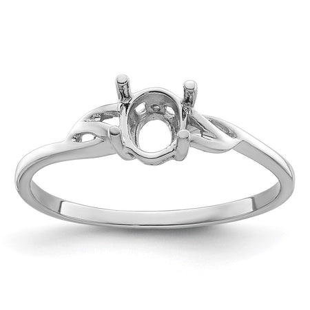 14k White Gold Birthstone Ring Mounting (XBR142M)