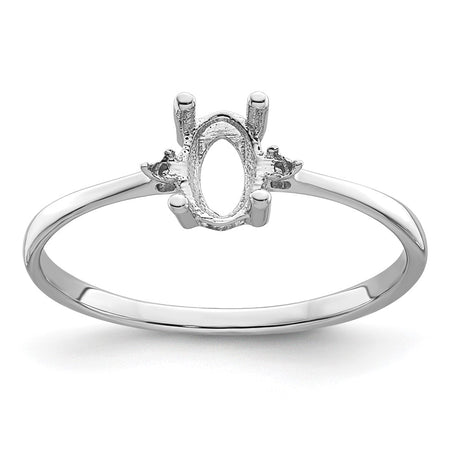14k White Gold Birthstone Ring Mounting (XBR214M)