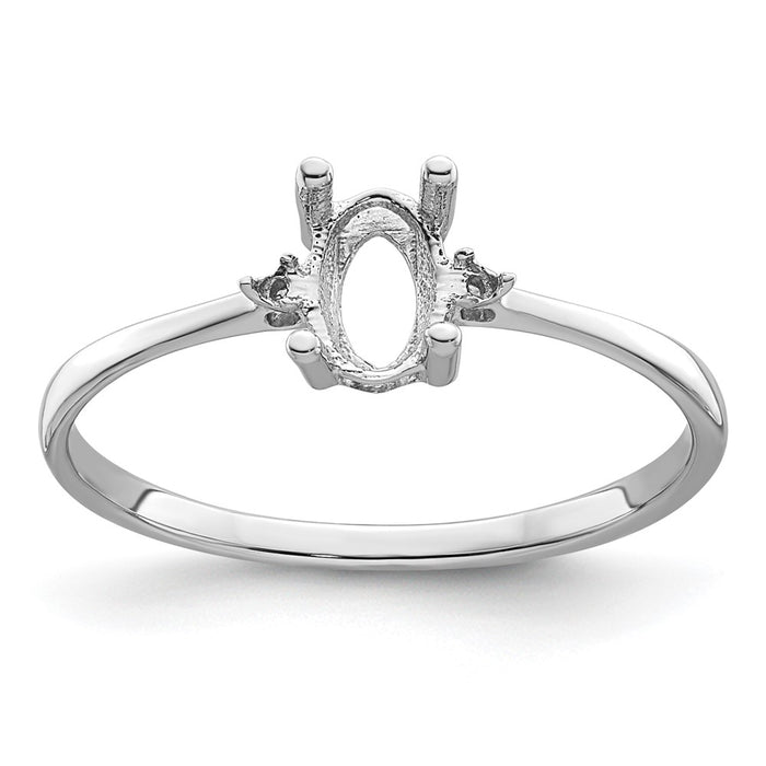14k White Gold Birthstone Ring Mounting (XBR214M)