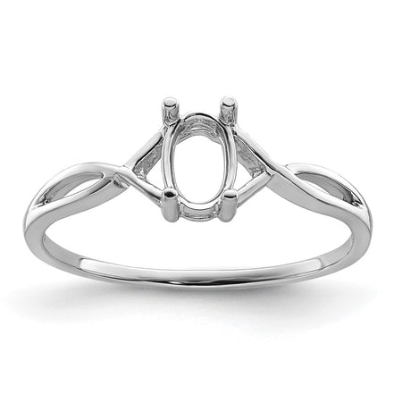 14k White Gold Birthstone Ring Mounting (XBR420M)