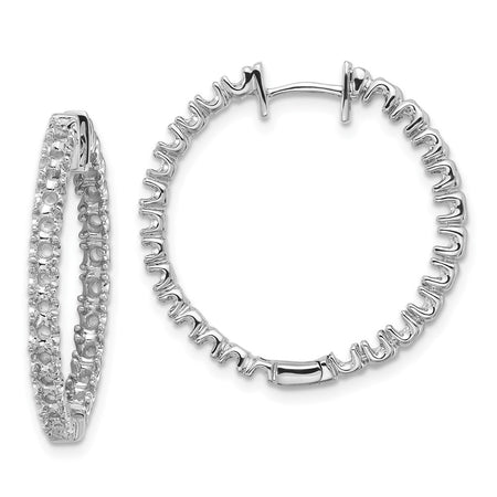 14k White Gold Diamond Hinged Hoop Earring Mountings (XE1353)
