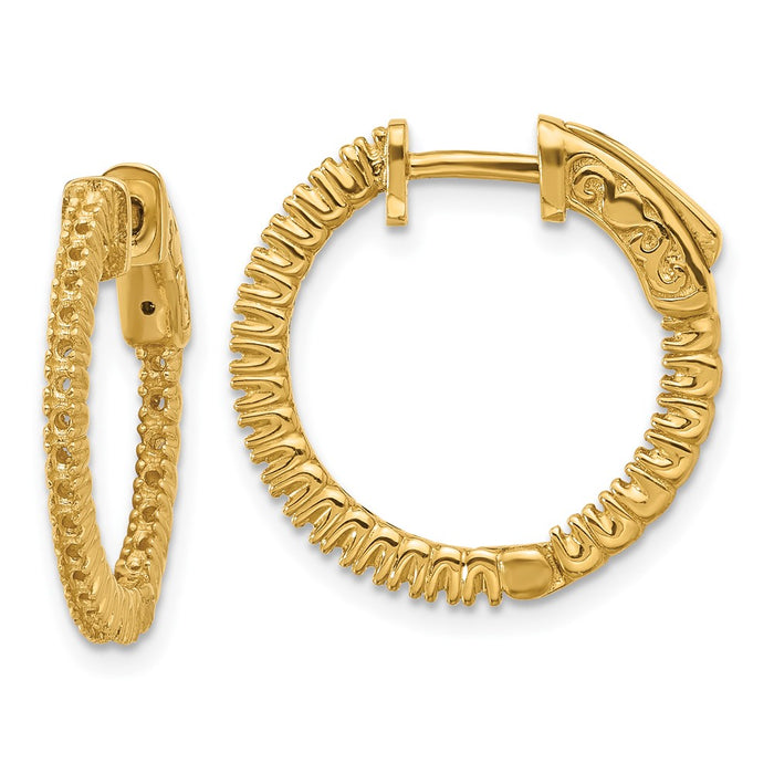 14k Round Hoop w/Safety Clasp Earring Mountings (XE1983)