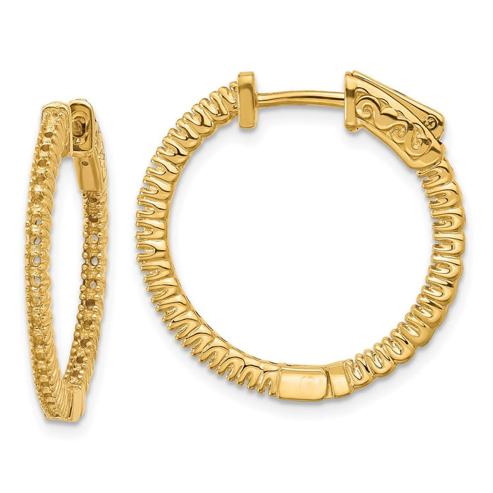 14k Round Hoop w/Safety Clasp Earring Mountings (XE1984)