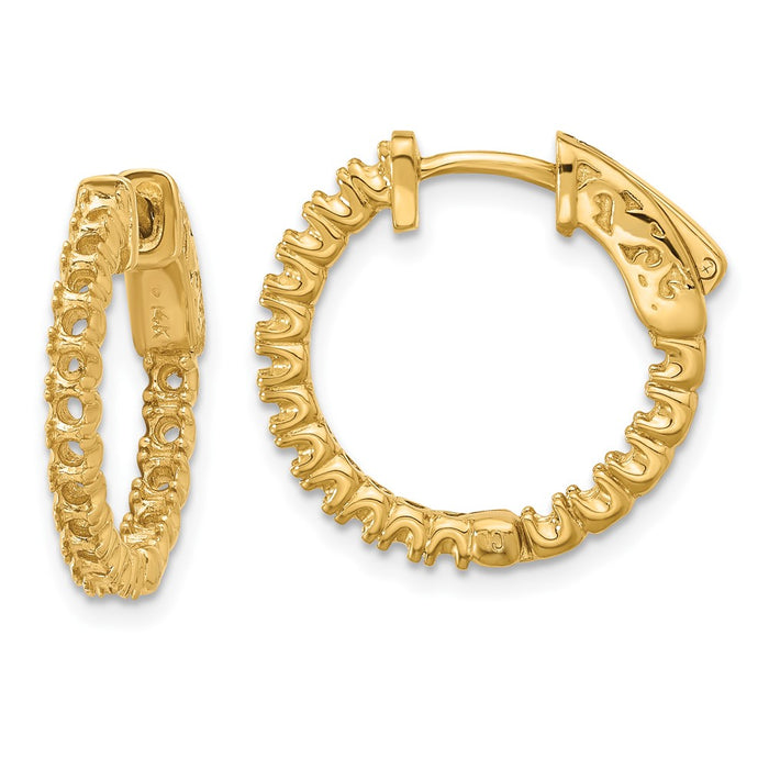 14k Round Hoop w/Safety Clasp Earring Mountings (XE1987)