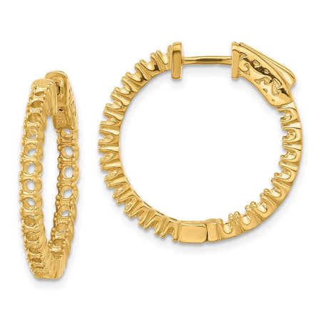 14k Round Hoop w/Safety Clasp Earring Mountings (XE1988)