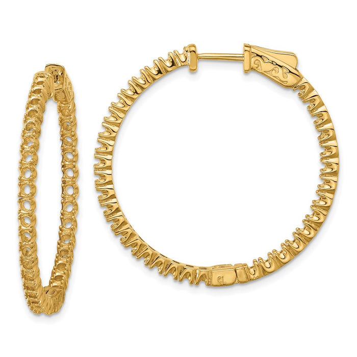 14k Round Hoop w/Safety Clasp Earring Mountings (XE1989)