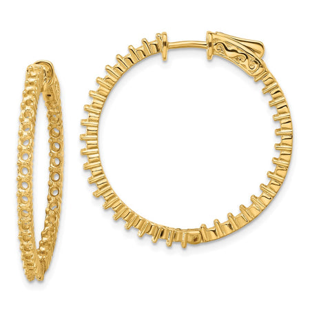 14k Round Hoop w/Safety Clasp Earring Mountings (XE1991)
