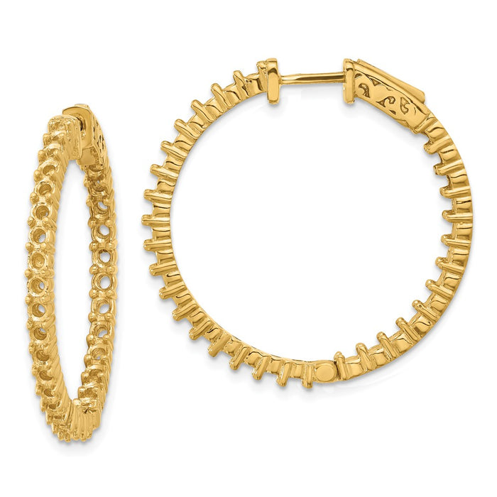 14k Round Hoop w/Safety Clasp Earring Mountings (XE1995)
