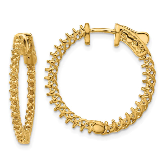 14k Round Hoop w/Safety Clasp Earring Mountings (XE2000)