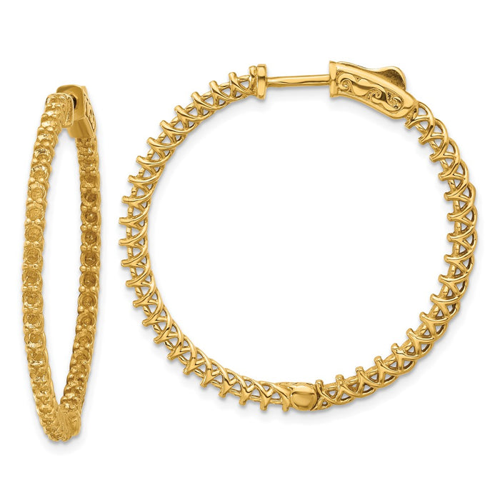 14k Round Hoop w/Safety Clasp Earring Mountings (XE2001)