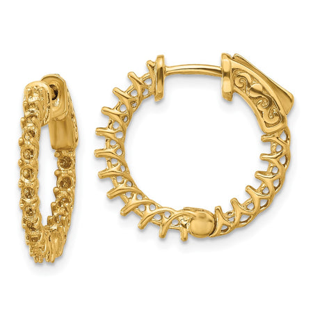 14k Round Hoop w/Safety Clasp Earring Mountings (XE2002)