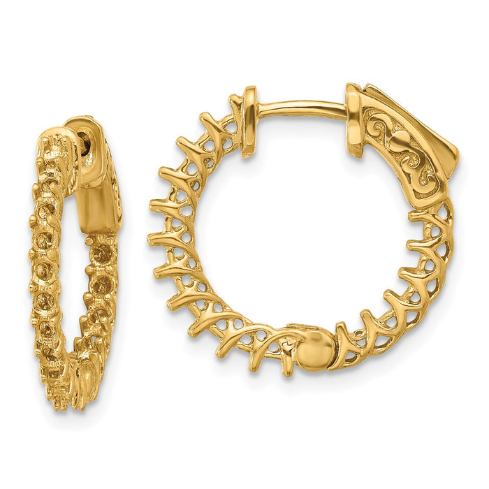 14k Round Hoop w/Safety Clasp Earring Mountings (XE2002)