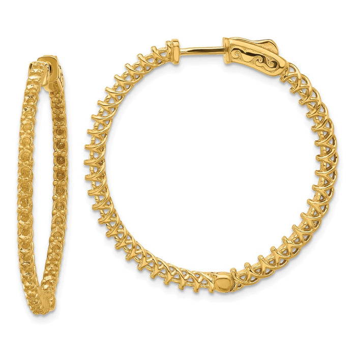 14k Round Hoop w/Safety Clasp Earring Mountings (XE2004)
