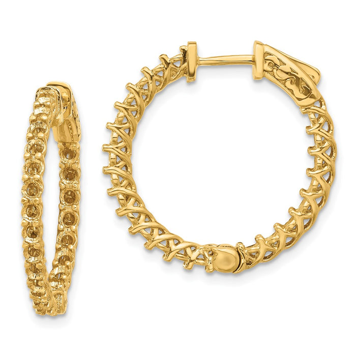 14k Round Hoop w/Safety Clasp Earring Mountings (XE2006)