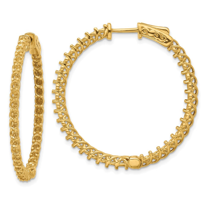 14k Round Hoop w/Safety Clasp Earring Mountings (XE2007)